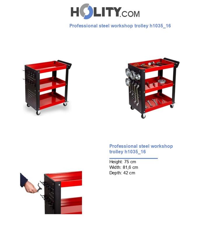 Professional steel workshop trolley h1035_16