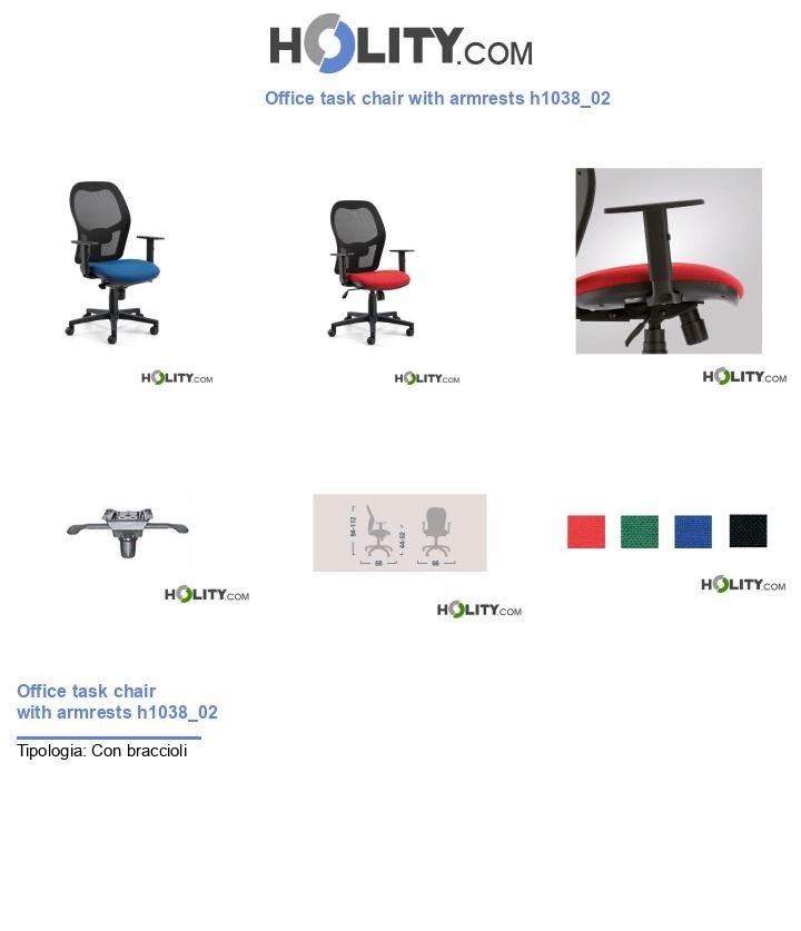 Office task chair with armrests h1038_02