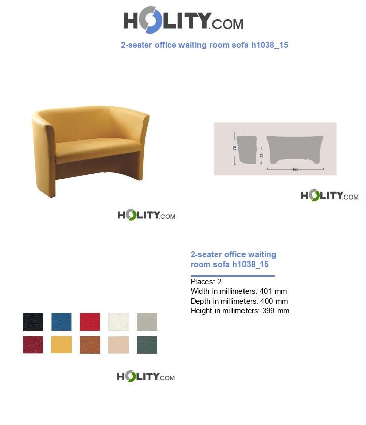 2-seater office waiting room sofa h1038_15