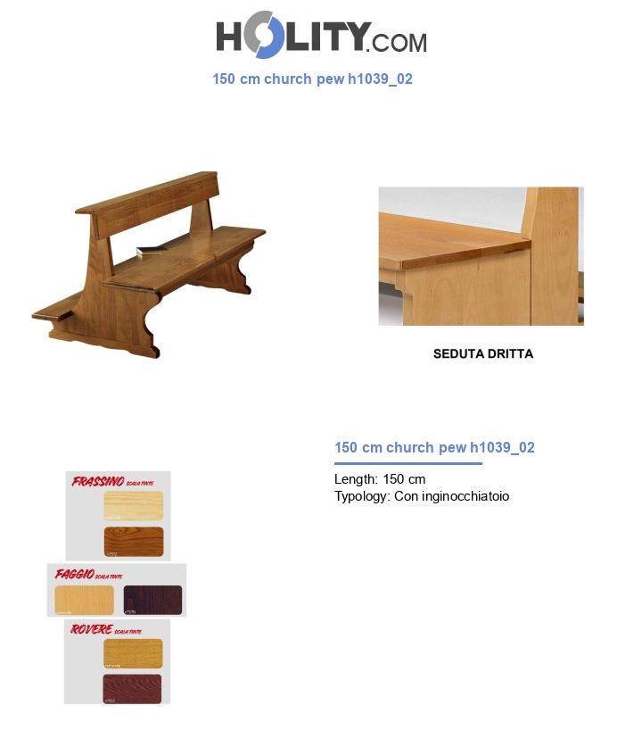 150 cm church pew h1039_02