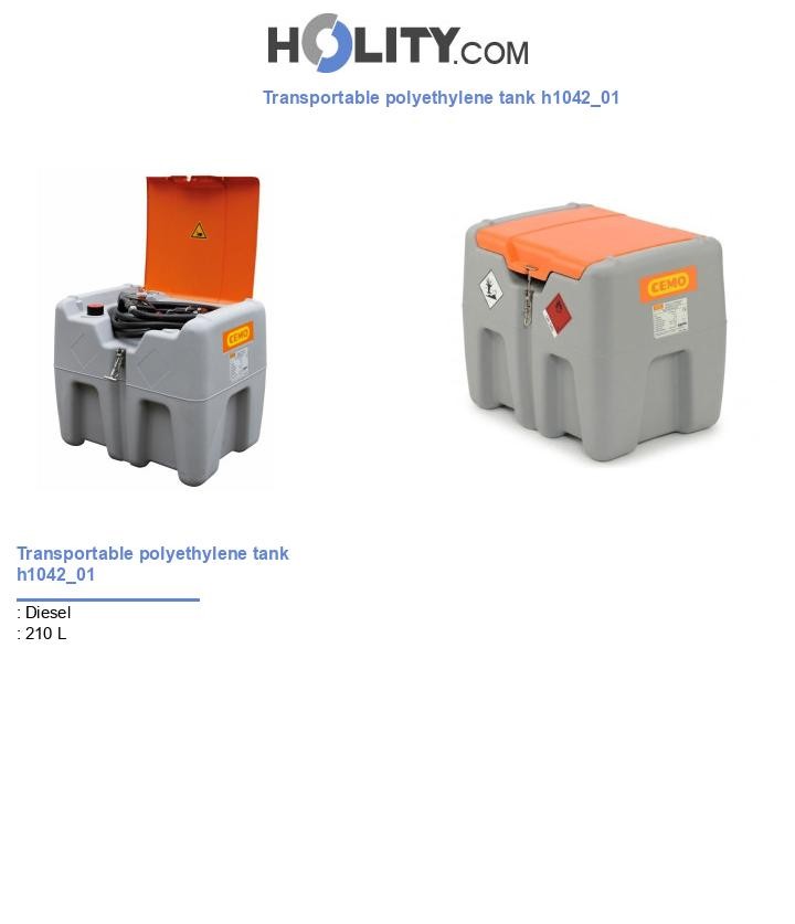 Transportable polyethylene tank h1042_01