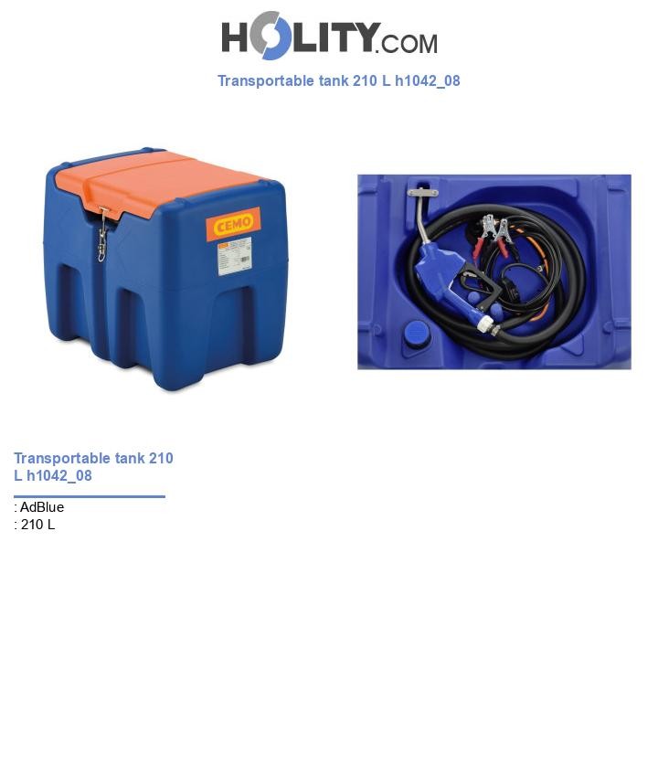 Transportable tank 210 L h1042_08