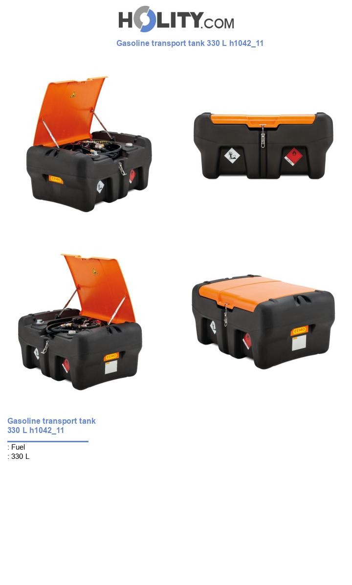 Gasoline transport tank 330 L h1042_11