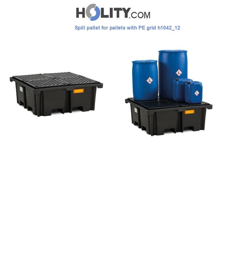 Spill pallet for pallets with PE grid h1042_12