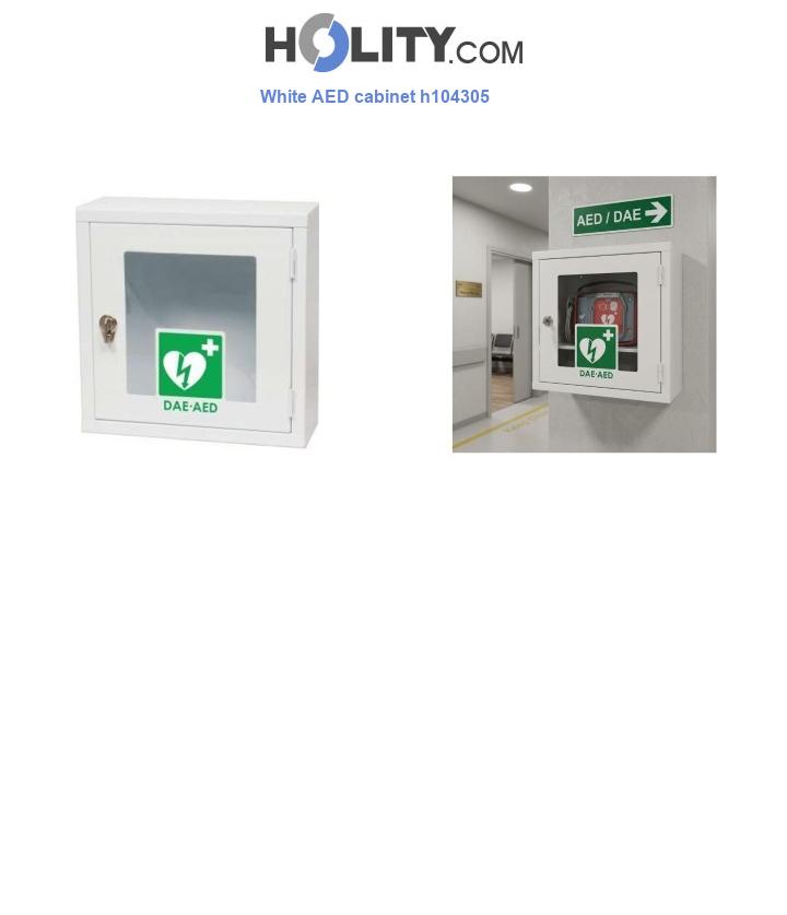 White AED cabinet h104305