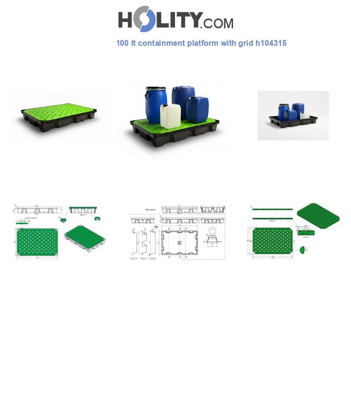 100 lt containment platform with grid h104315
