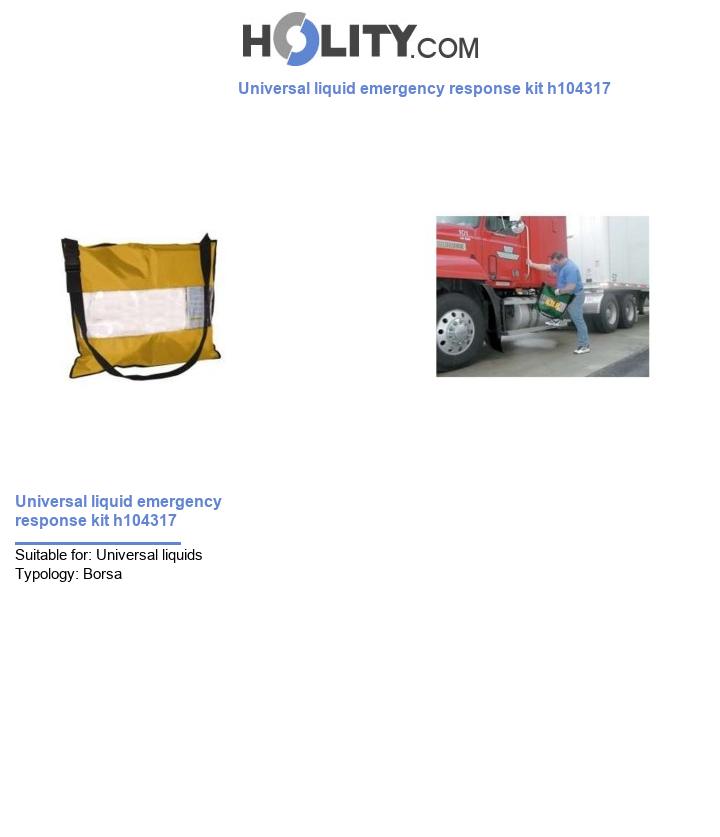 Universal liquid emergency response kit h104317