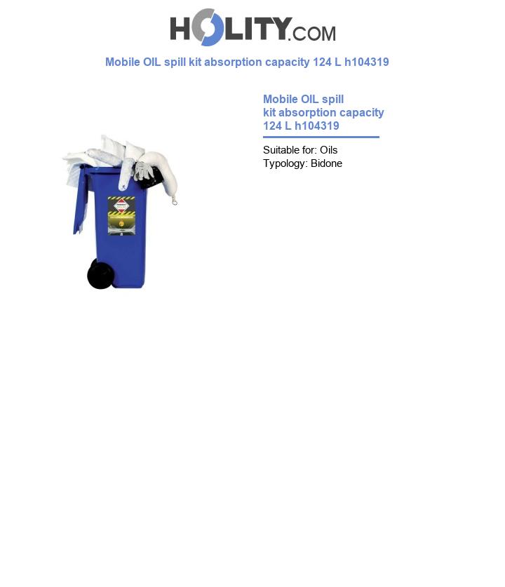 Mobile OIL spill kit absorption capacity 124 L h104319