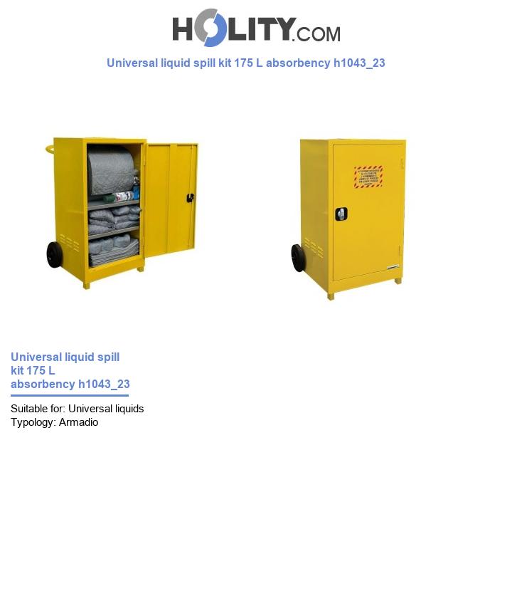 Universal liquid spill kit 175 L absorbency h1043_23