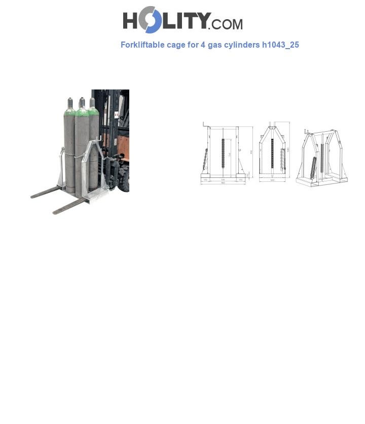 Forkliftable cage for 4 gas cylinders h1043_25