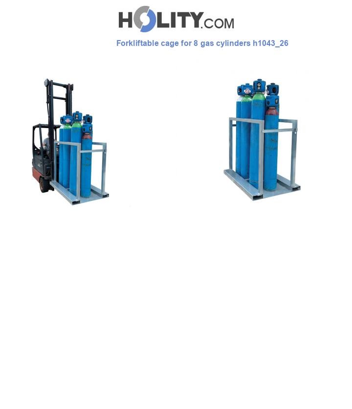 Forkliftable cage for 8 gas cylinders h1043_26