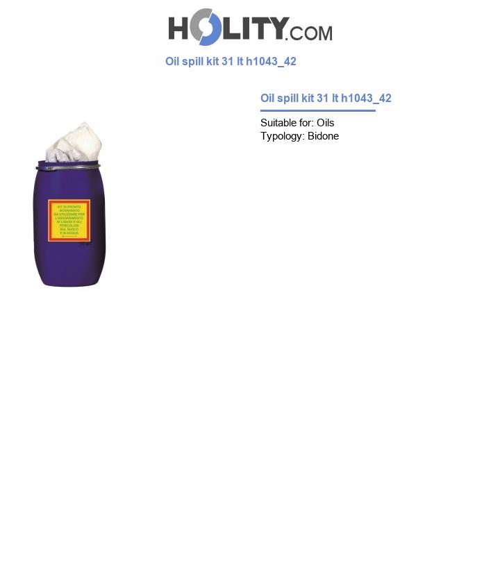 Oil spill kit 31 lt h1043_42