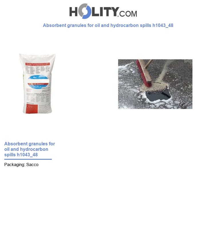 Absorbent granules for oil and hydrocarbon spills h1043_48