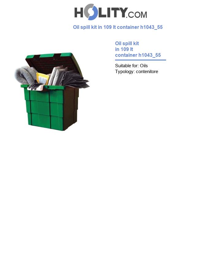 Oil spill kit in 109 lt container h1043_55