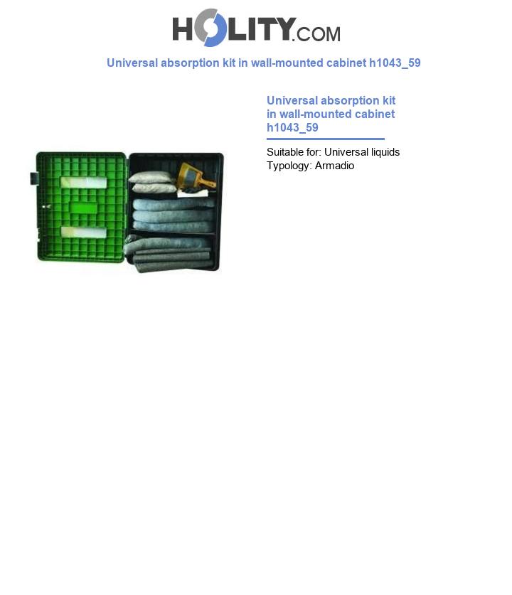 Universal absorption kit in wall-mounted cabinet h1043_59