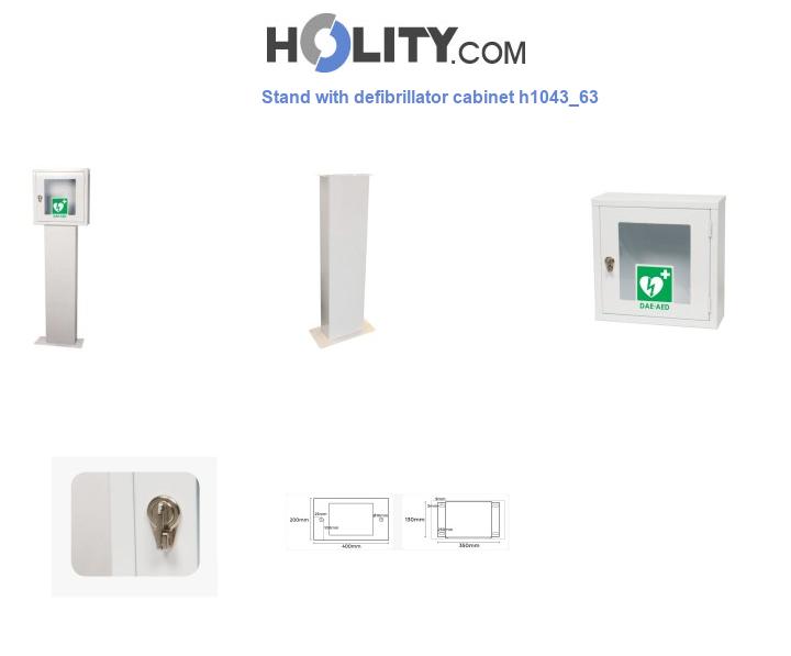Stand with defibrillator cabinet h1043_63