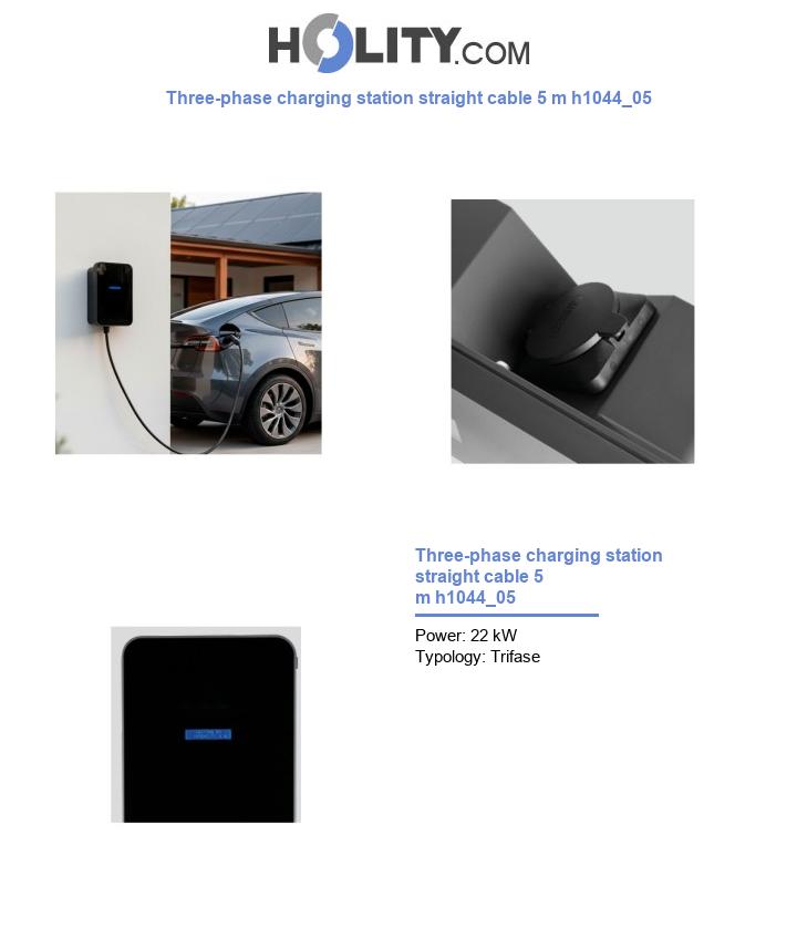 Three-phase charging station straight cable 5 m h1044_05