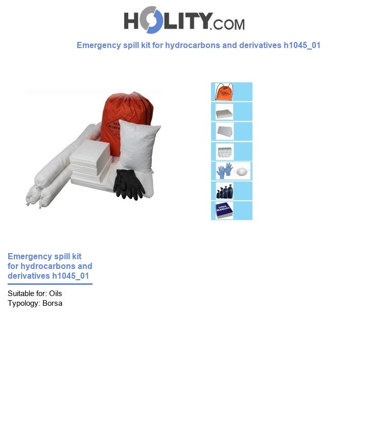 Emergency spill kit for hydrocarbons and derivatives h1045_01