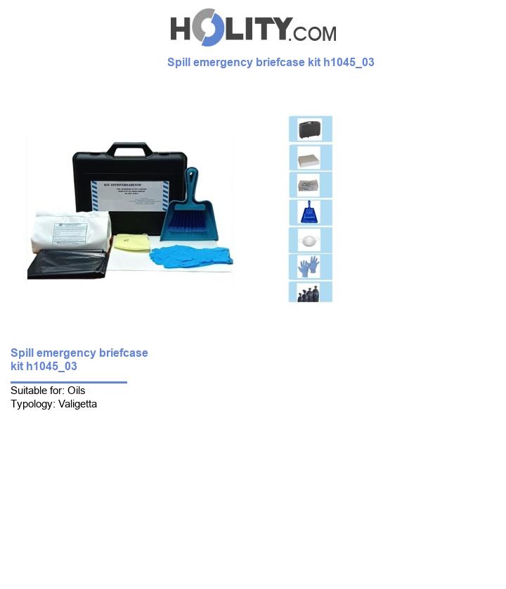 Spill emergency briefcase kit h1045_03