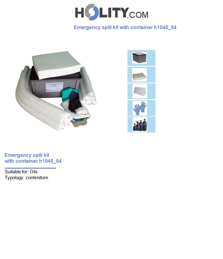 Emergency spill kit with container h1045_04