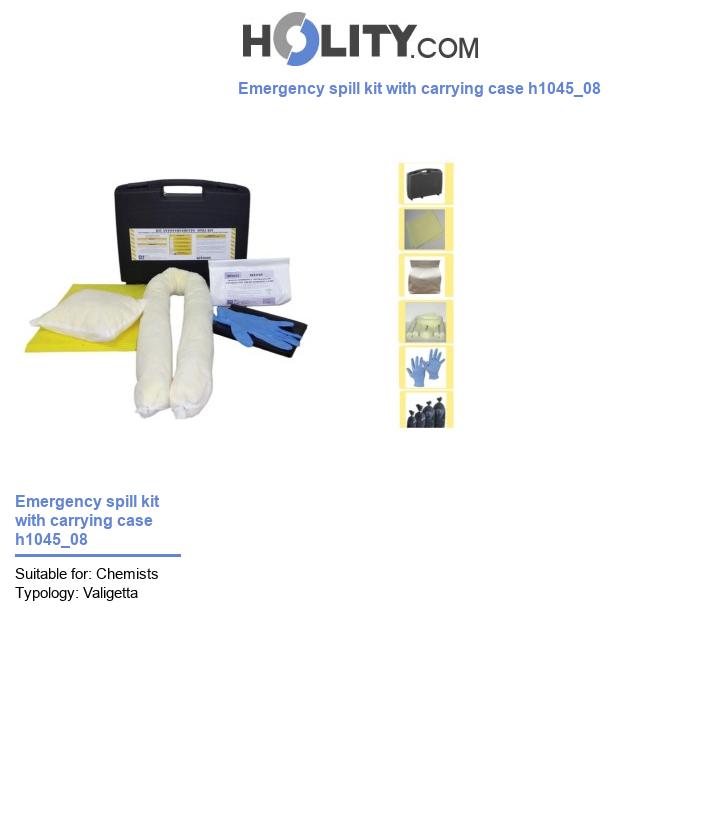 Emergency spill kit with carrying case h1045_08