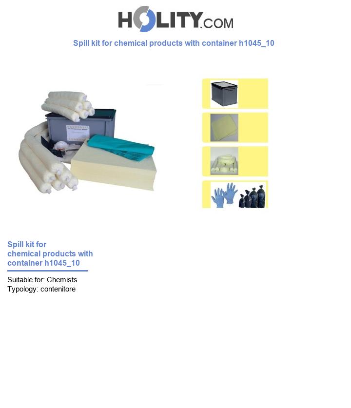 Spill kit for chemical products with container h1045_10