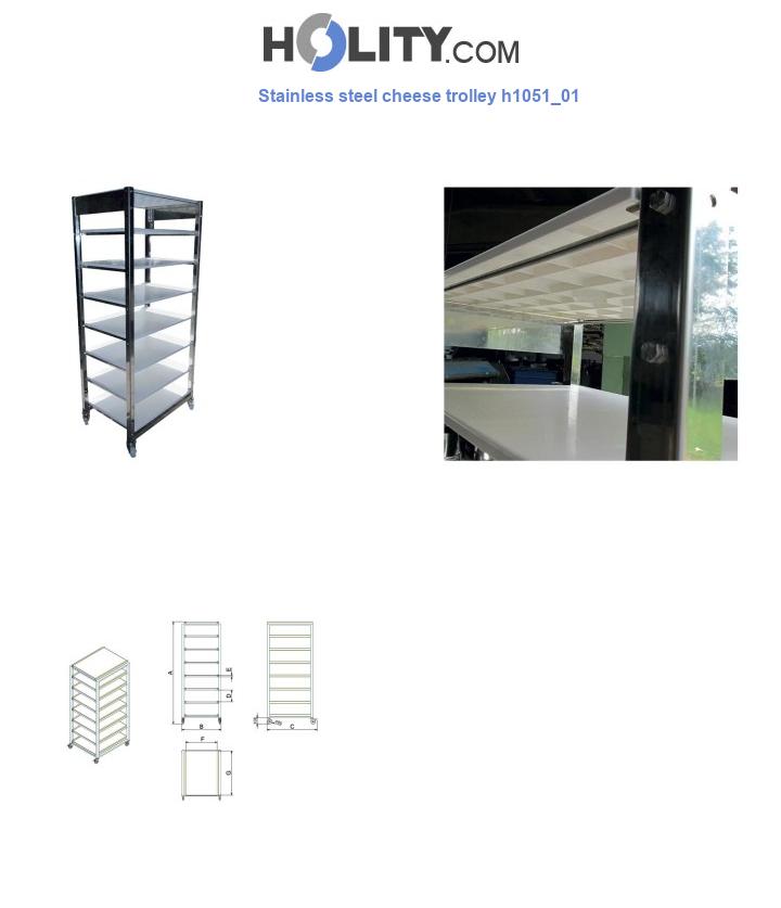 Stainless steel cheese trolley h1051_01