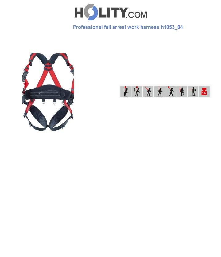 Professional fall arrest work harness h1053_04