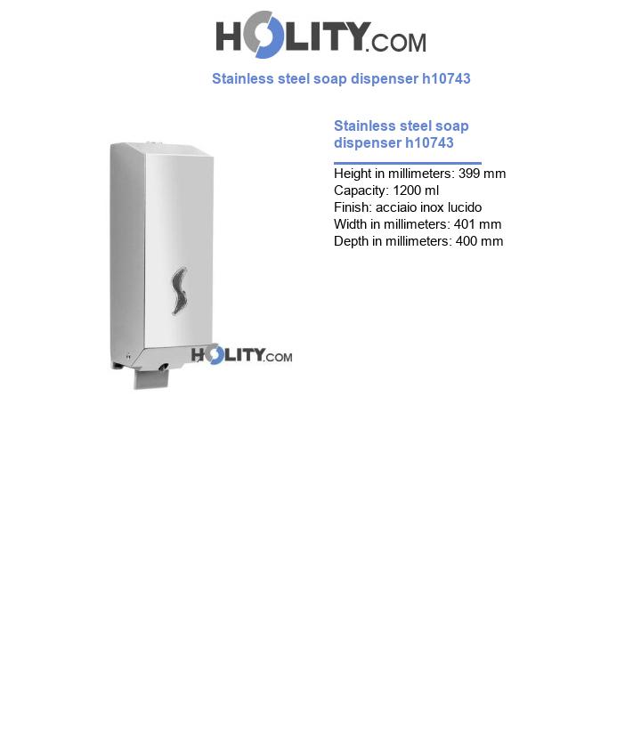Stainless steel soap dispenser h10743