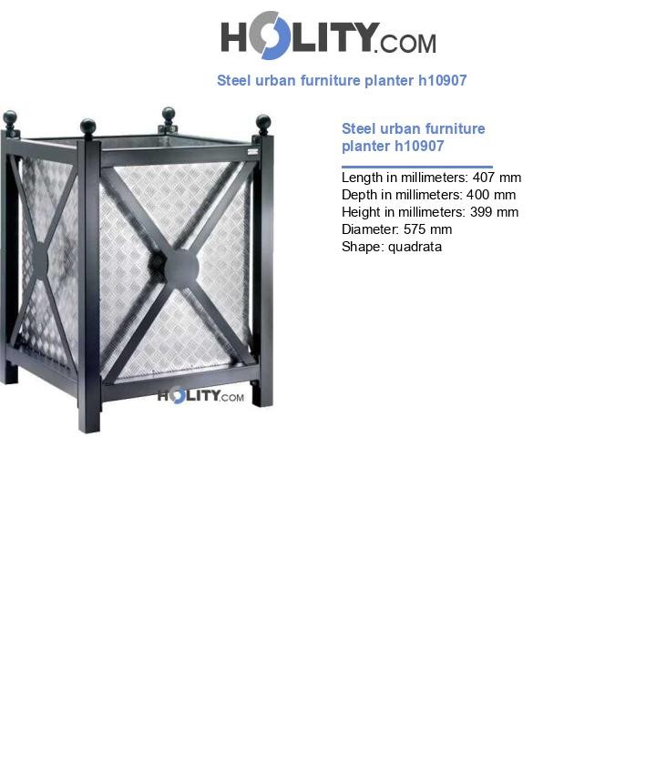Steel urban furniture planter h10907