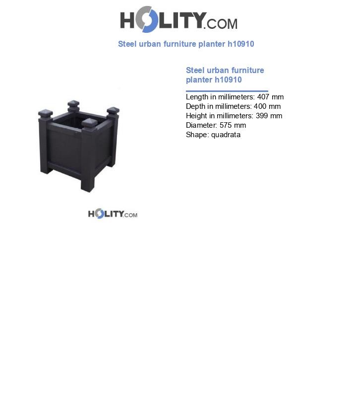 Steel urban furniture planter h10910