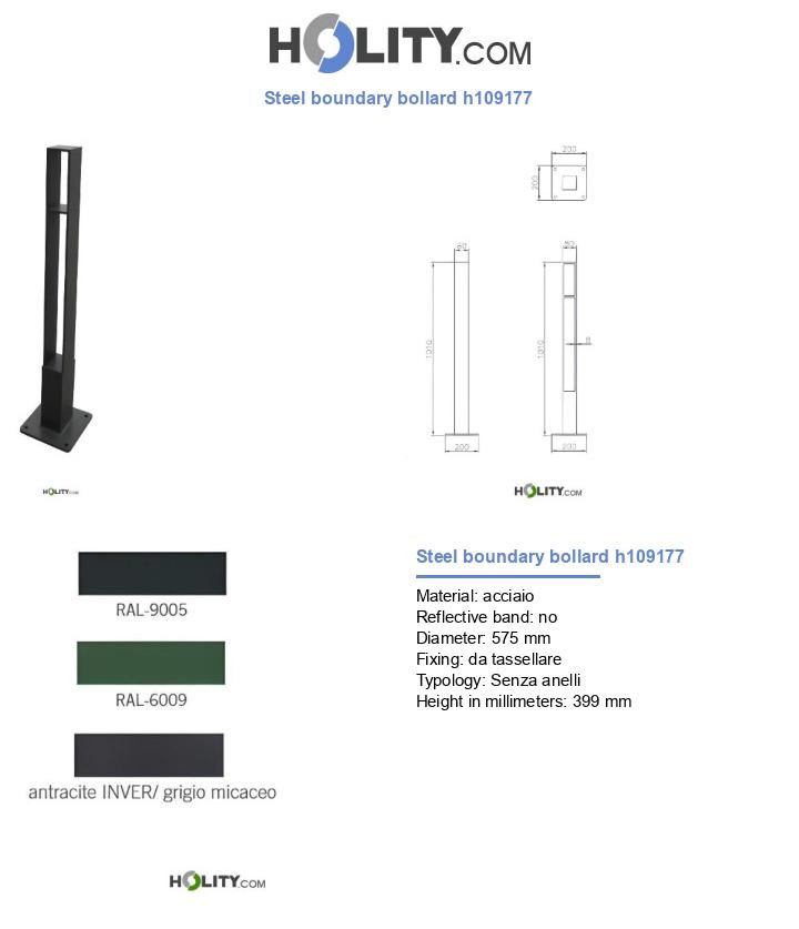 Steel boundary bollard h109177