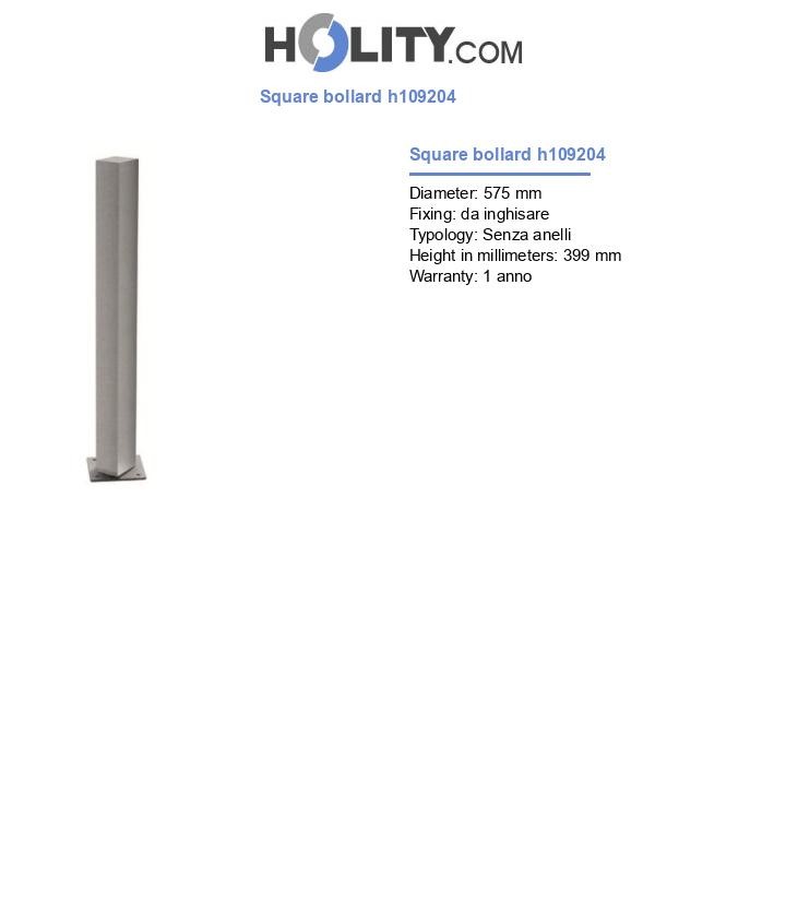 Square bollard h109204