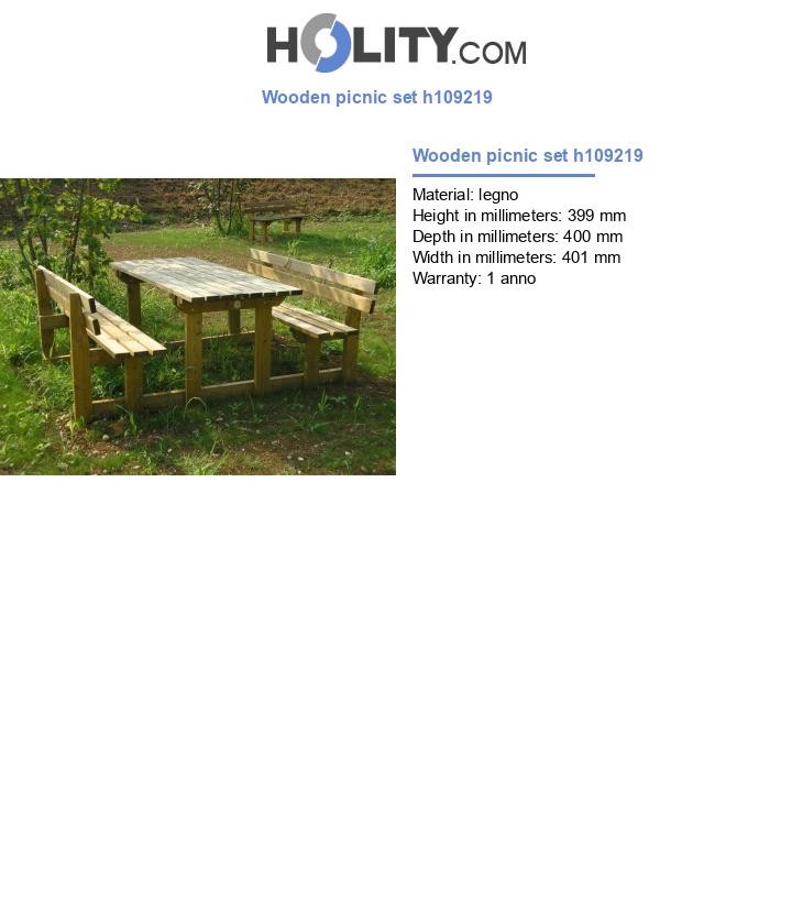 Wooden picnic set h109219