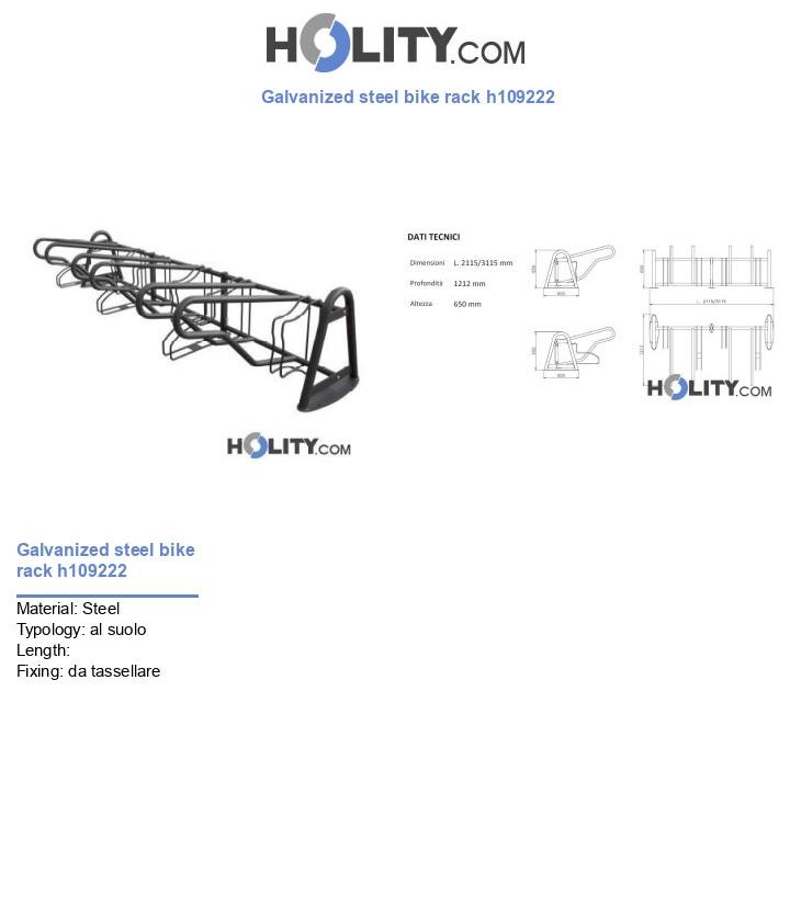 Galvanized steel bike rack h109222
