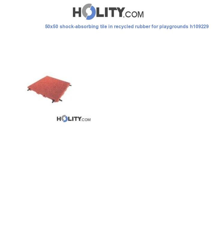 50x50 shock-absorbing tile in recycled rubber for playgrounds h109229