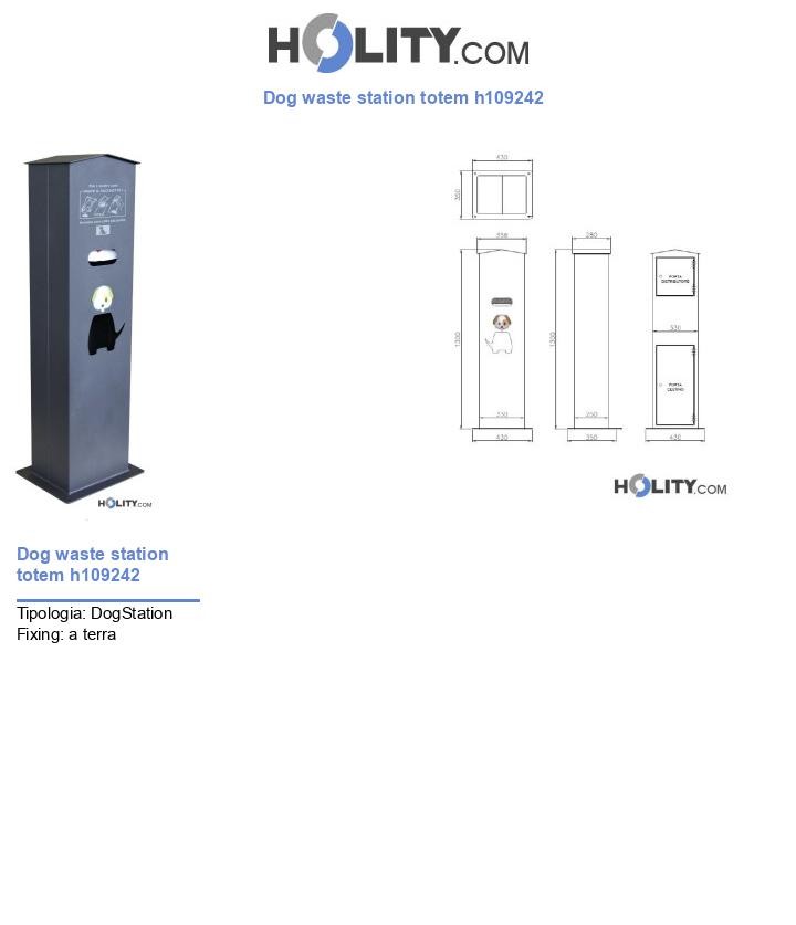 Dog waste station totem h109242