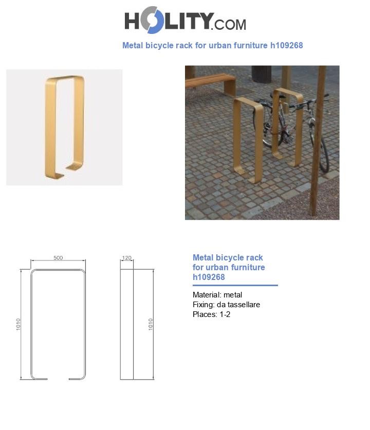 Metal bicycle rack for urban furniture h109268
