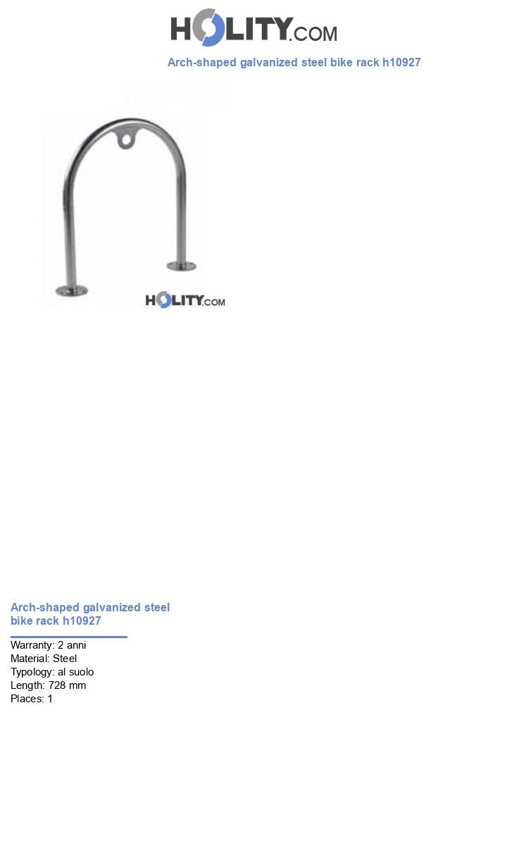 Arch-shaped galvanized steel bike rack h10927