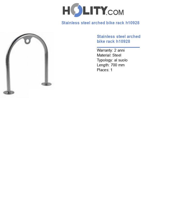 Stainless steel arched bike rack h10928