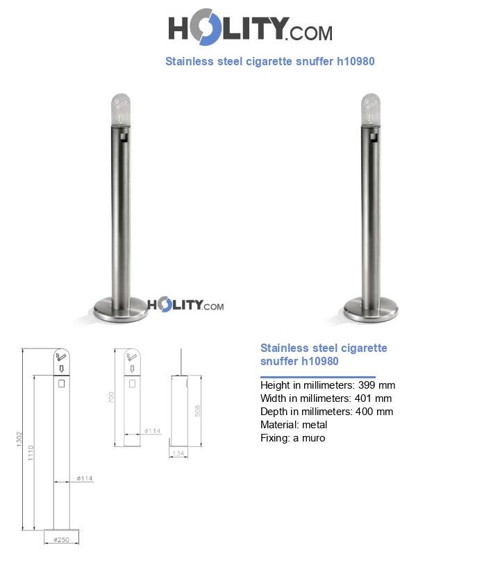 Stainless steel cigarette snuffer h10980