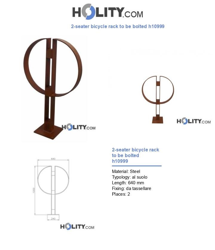 2-seater bicycle rack to be bolted h10999