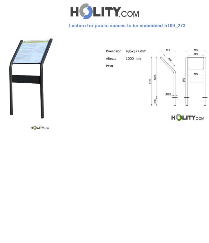 Lectern for public spaces to be embedded h109_273