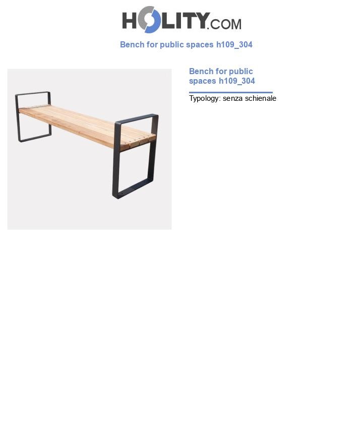 Bench for public spaces h109_304