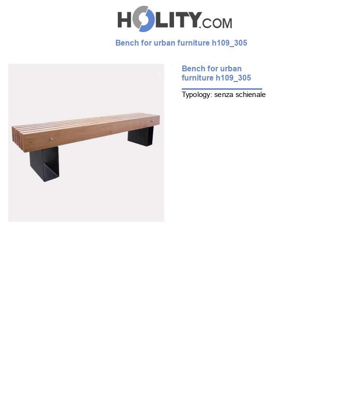 Bench for urban furniture h109_305
