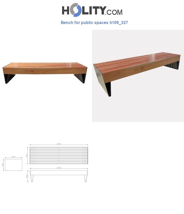 Bench for public spaces h109_327
