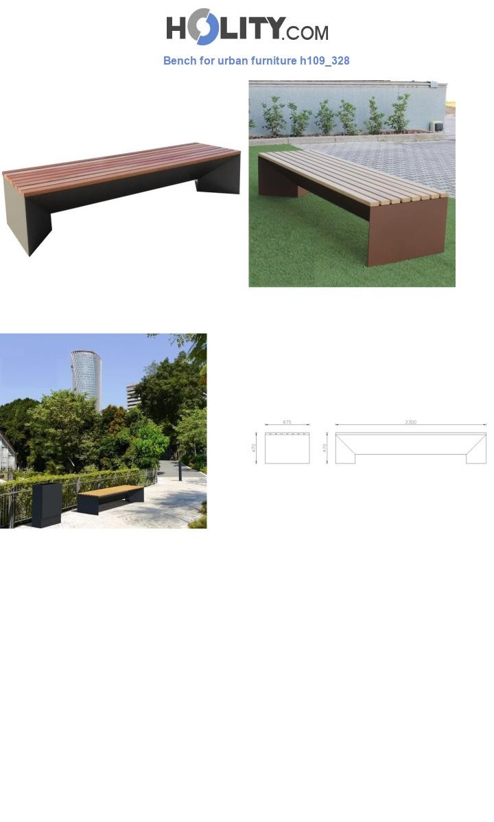 Bench for urban furniture h109_328