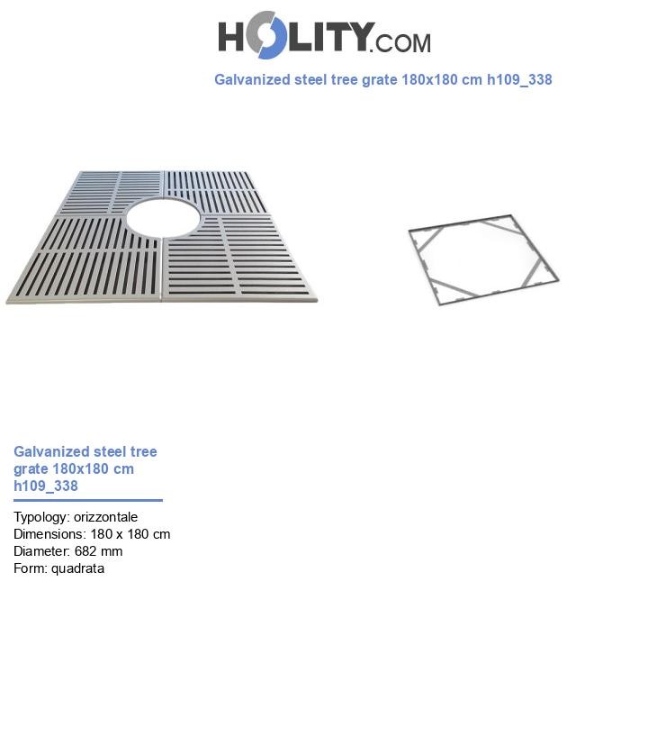 Galvanized steel tree grate 180x180 cm h109_338