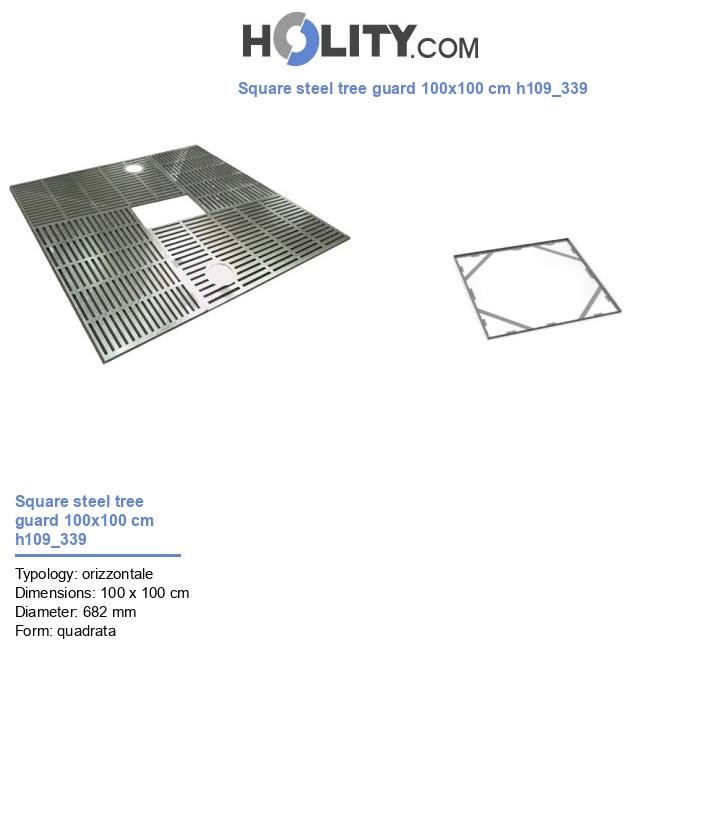 Square steel tree guard 100x100 cm h109_339