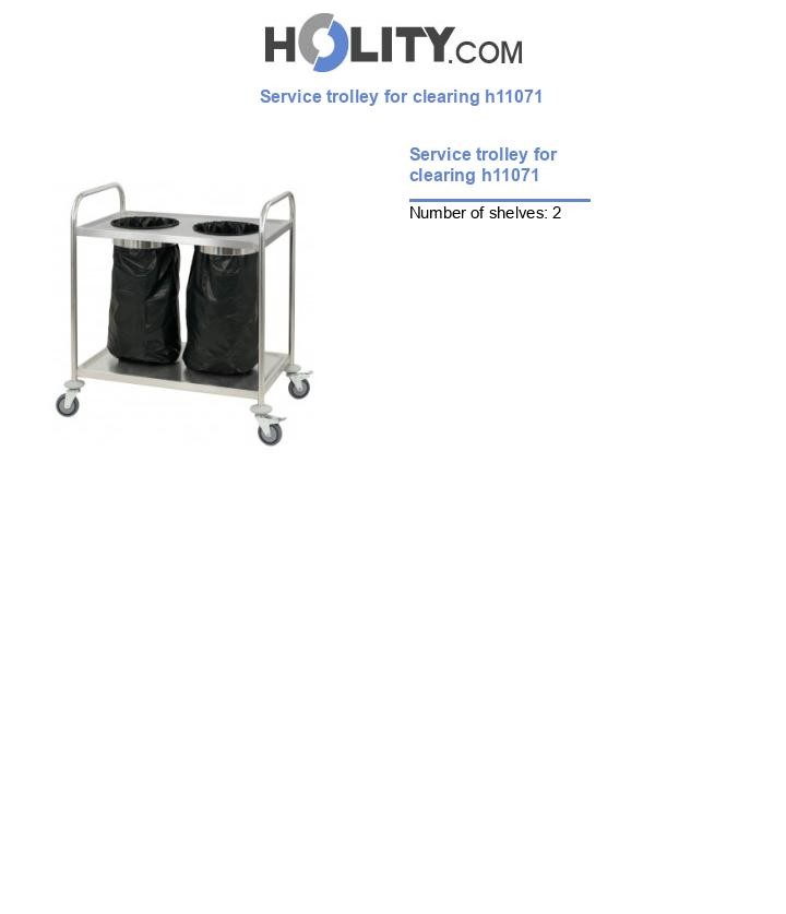 Service trolley for clearing h11071